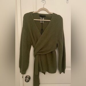 House of Harlow 1960 Sage V-Neck wrap Sweater (so soft) (NWT)